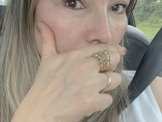 3 Lines Emerald Ring - FUSION Collection