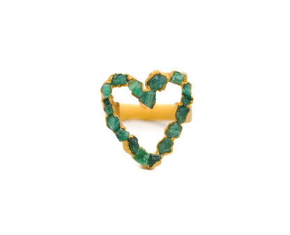 Emerald Heart Ring - L'AMOUR Collection