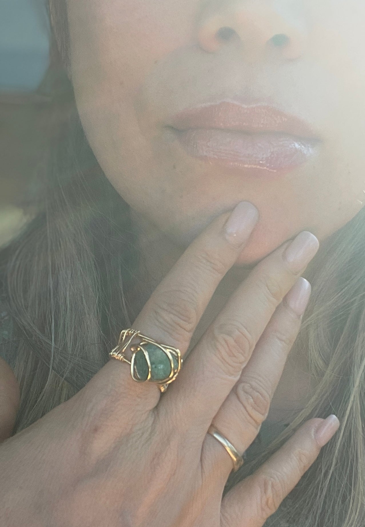 emerald stone wire ring emerald stone wire ring