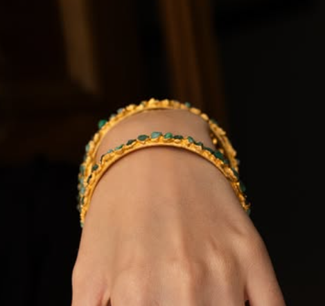 Emerald Hoop Bracelet