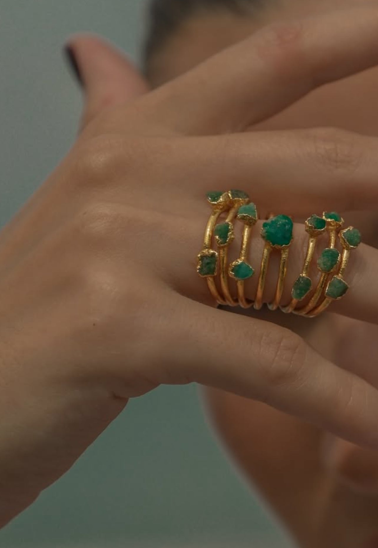 Emerald ring fashion show collection